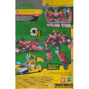 TRANSFORMERS ACTION FIGURE 5" - 12,5 cm WINDBLADE CYCLONE STRIKE Cyberverse adventures WARRIOR CLASS  Hasbro E1905