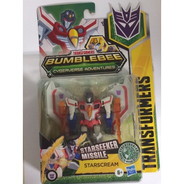 TRANSFORMERS ACTION FIGURE 5" - 12,5 cm STARSCEAM STARSEEKER MISSILE Cyberverse adventures WARRIOR CLASS  Hasbro E7088