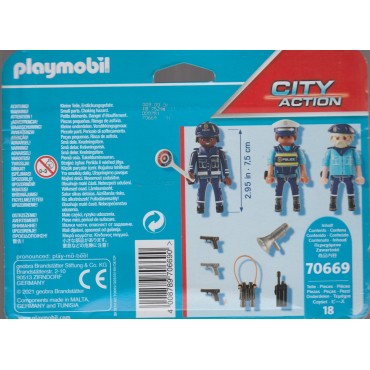 PLAYMOBIL TRIO PACK 70669 3 POLICE FIGURES SET