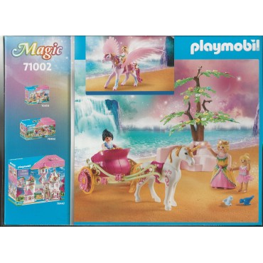 PLAYMOBIL MAGIC 71002 Damaged Box PROMO PACK CARRIAGE WITH UNICORN AND PEGASUS