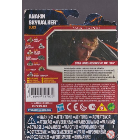 STAR WARS ACTION FIGURE  3.75 " - 9 cm  ANAKIN SKYWALKER new in open box  hasbro A3860 Saga legends SL 03