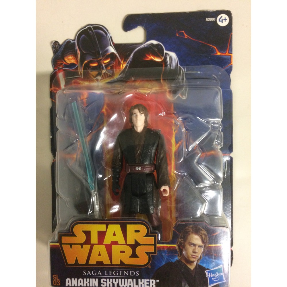 STAR WARS ACTION FIGURE  3.75 " - 9 cm  ANAKIN SKYWALKER new in open box  hasbro A3860 Saga legends SL 03