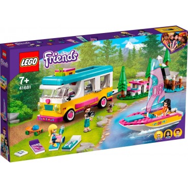 LEGO FRIENDS 41681 CAMPER VAN NEL BOSCO CON BARCA A VELA