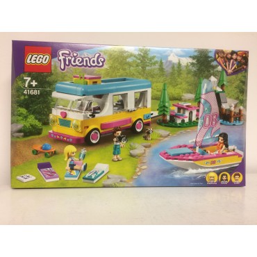 LEGO FRIENDS 41681 CAMPER VAN NEL BOSCO CON BARCA A VELA