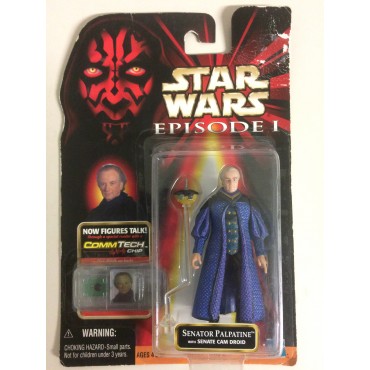 STAR WARS ACTION FIGURE  3.75 " - 9 cm  SENATOR PALPATINE WITH SENATE CAM DROID   Hasbro 84095 Episode I collection 2