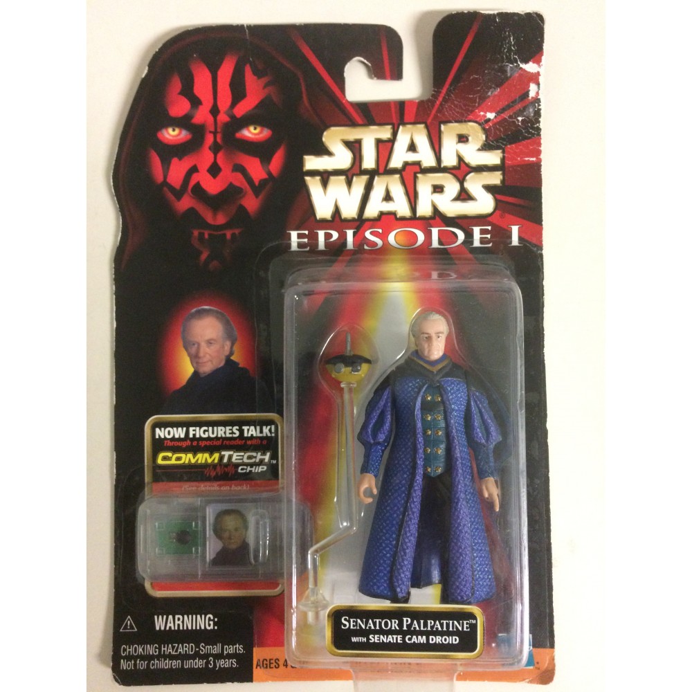 STAR WARS ACTION FIGURE  3.75 " - 9 cm  SENATOR PALPATINE WITH SENATE CAM DROID   Hasbro 84095 Episode I collection 2