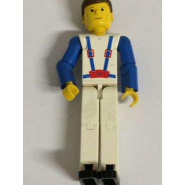 LEGO TECHNIC VINTAGE WHITE AND BLUE FIGURE used‪‪