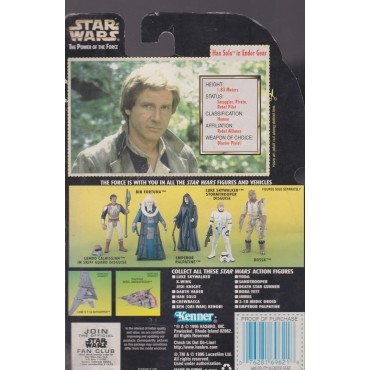 STAR WARS ACTION FIGURE  3.75 " - 9 cm HAN SOLO IN ENDOR GEAR WITH BLASTER PISTOL   Hasbro 69621