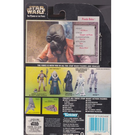 STAR WARS ACTION FIGURE  3.75 " - 9 cm PONDA BABA WITH BLASTER PISTOL AND RIFLE   Hasbro 69708