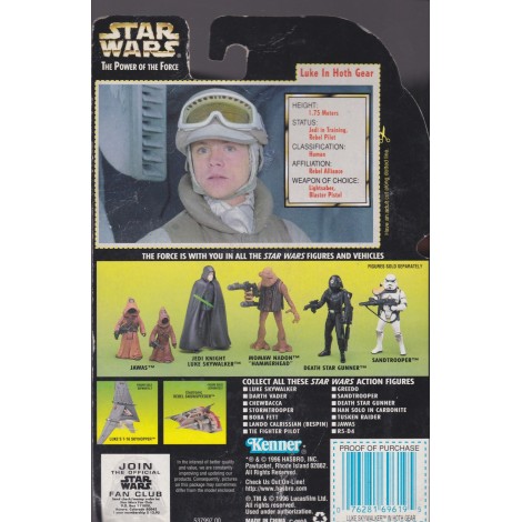 STAR WARS ACTION FIGURE  3.75 " - 9 cm LUKE SKYWALKER IN HOTH GEAR BLASTER PISTOL AND LIGHTSABER   Hasbro 69619