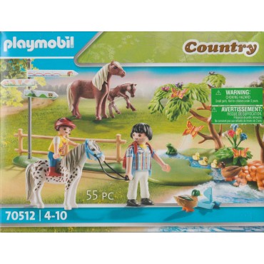 PLAYMOBIL COUNTRY 70512 PASSEGGIATA CON I PONY