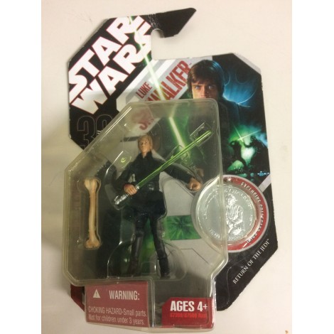 STAR WARS ACTION FIGURE  3.75 " - 9 cm LUKE SKYWALKER 30 years anniversary edition with exclusive collector coin