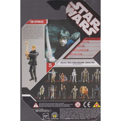 STAR WARS ACTION FIGURE  3.75 " - 9 cm LUKE SKYWALKER 30 years anniversary edition with exclusive collector coin