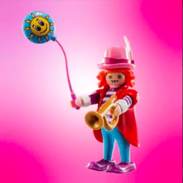 PLAYMOBIL FI?URES 70940 SERIE 24 02 CLOWN WITH BALLOON & TRUMPET