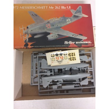 modellino in plastica HELLER HUMBOROL 80233 MESSERSCHMITT ME 262 BLA /U1 scala 1: 72 nuovo in scatola  aperta e danneggiata