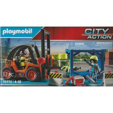 PLAYMOBIL CITY ACTION 70772 CARRELLO ELEVATORE CON CARICO