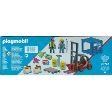 PLAYMOBIL CITY ACTION 70772 CARRELLO ELEVATORE CON CARICO