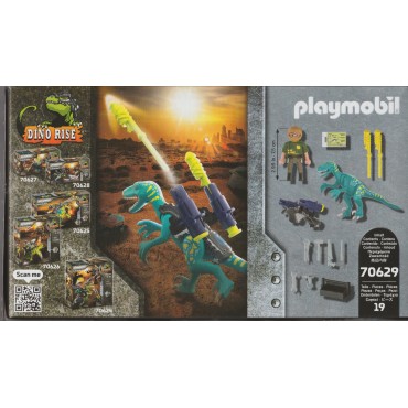PLAYMOBIL DINO RISE 70629  UNCLE ROB : DEINONYCHUS READY FOR BATTLE