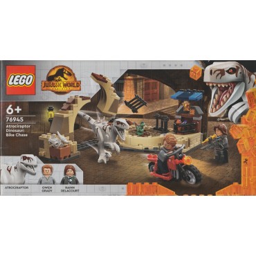 LEGO JURASSIC WORLD 76945 ATROCIRAPTOR DINOSAUR : BIKE CHASE