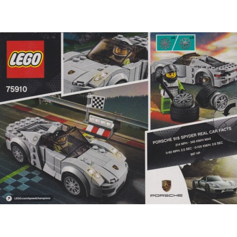 LEGO SPEED RACERS 75910 PORSCHE 918 SPYDER