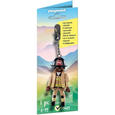 PLAYMOBIL KEYRING FIGURE 70649 FIREFIGHTER