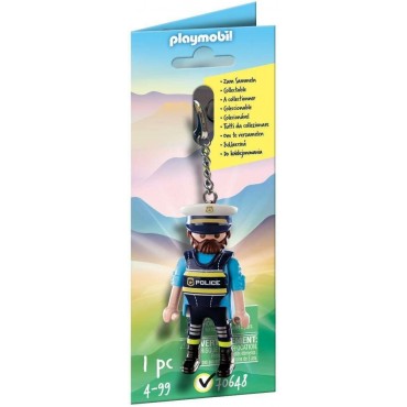 PLAYMOBIL KEYRING FIGURE 70648 POLICEMAN