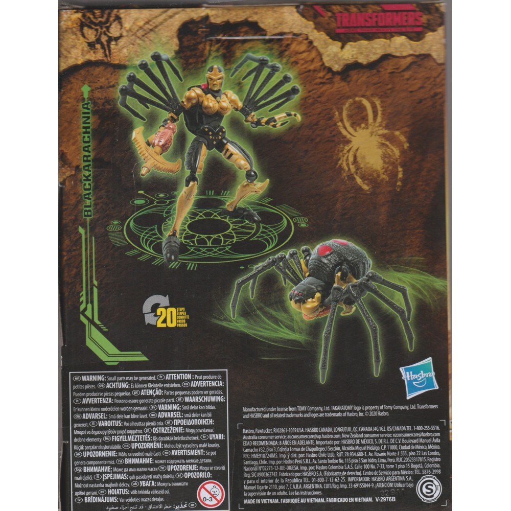 Transformers Generations War For Cybertron: Kingdom - Action Figure Blackarachnia Deluxe, 14 Cm, Si Trasforma In Ragno In 20 Mosse, Con Balestra, Per Bambini 8+ - 3