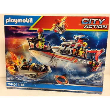 PLAYMOBIL CITY ACTION 70140   PATROL BOAT WITH PERSONAL WATERCRAFT