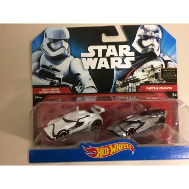 HOT WHEELS - STAR WARS  CHARACTER CARS  FIRST ORDER STORMTROOPER - CAPTAIN PHASMA 2 vehicles set 