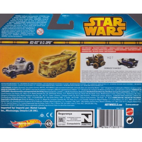 HOT WHEELS - STAR WARS  CHARACTER CARS  R2-D2 C-3P0 2 vehicles set