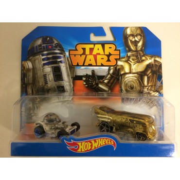 HOT WHEELS - STAR WARS  CHARACTER CARS  R2-D2 C-3P0 2 vehicles set