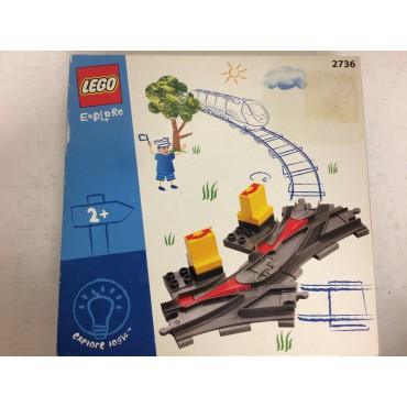 vintage LEGO DUPLO EXPLORE 2736 TRAIN TRACK SWITCHES