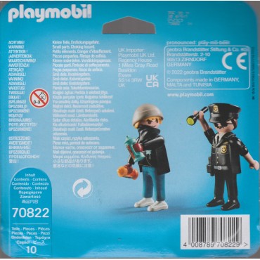 PLAYMOBIL DUO PACK FIGURES 70822 POLIZIOTTO E WRITER