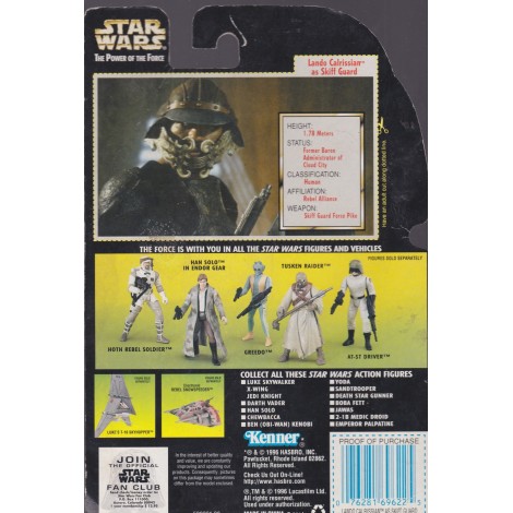 STAR WARS ACTION FIGURE  3.75 " - 9 cm LANDO CALRISSIAN AS SKIFF GUARD WITH SKIFF GUARD PIKE   Hasbro 69622