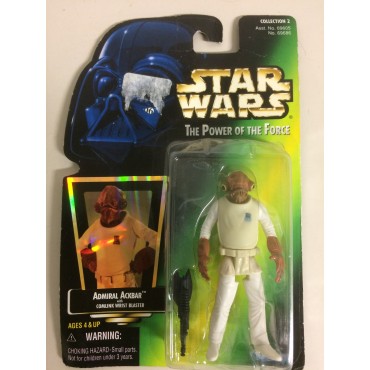 STAR WARS ACTION FIGURE  3.75 " - 9 cm ADMIRAL ACKBAR WITH COMLINK WRIST BLASTER Hasbro 69686