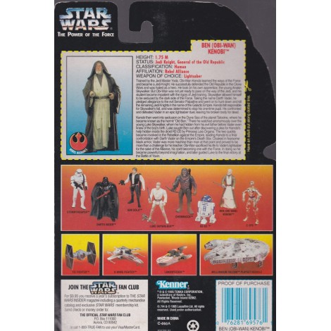 STAR WARS ACTION FIGURE  3.75 " - 9 cm BEN ( OBI - WAN ) KENOBI WITH LIGHTSABER AND REMOVABLE CLOAK Hasbro 69576