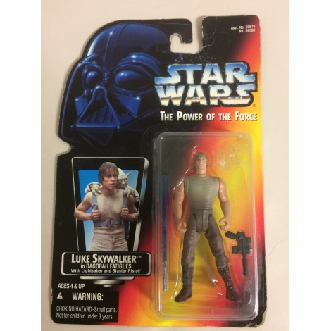 STAR WARS ACTION FIGURE  3.75 " - 9 cm LUKE SKYWALKER IN DAGOBAH FATIGUES WITH LIGHTSABER & BLASTER PISTOL  Hasbro 69588