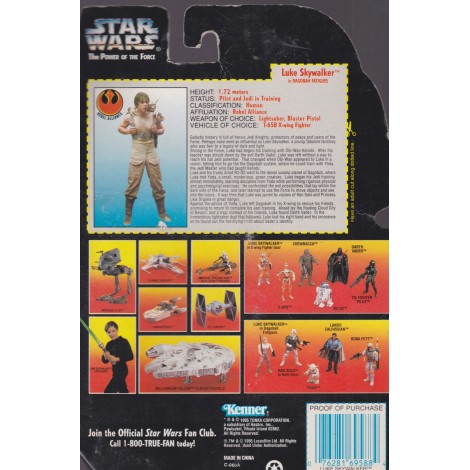 STAR WARS ACTION FIGURE  3.75 " - 9 cm LUKE SKYWALKER IN DAGOBAH FATIGUES WITH LIGHTSABER & BLASTER PISTOL  Hasbro 69588