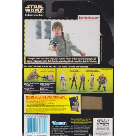 STAR WARS ACTION FIGURE  3.75 " - 9 cm  BESPIN LUKE SKYWALKER WITH LIGHTSABER AND BLASTER PISTOL Hasbro 69713