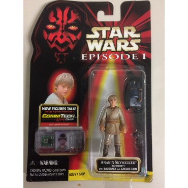 STAR WARS ACTION FIGURE  3.75 " - 9 cm  ANAKIN SKYWALKER ( TATOOINE ) WITH BACKPACK AND GREASE GUN  Hasbro 84074