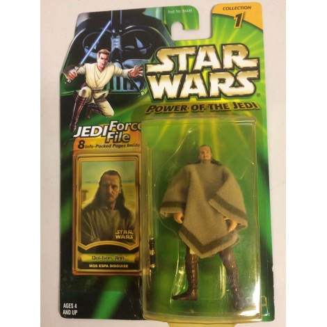 STAR WARS ACTION FIGURE  3.75 " - 9 cm  QUI GON JINN MOS ESPA DISGUISE  Hasbro 84253