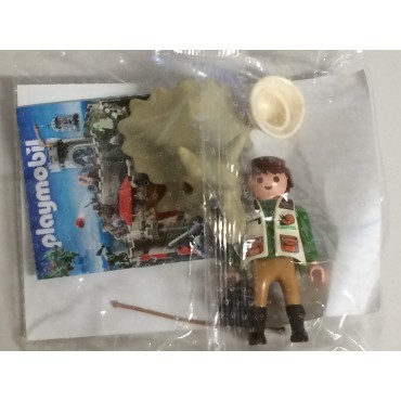 PLAYMOBIL FIGURE ARCHEOLOGIST WITH TRICERATOPS SKULL new in polybag