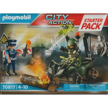 PLAYMOBIL CITY ACTION STARTER PACK 70817 ARTIFICIERI IN AZIONE