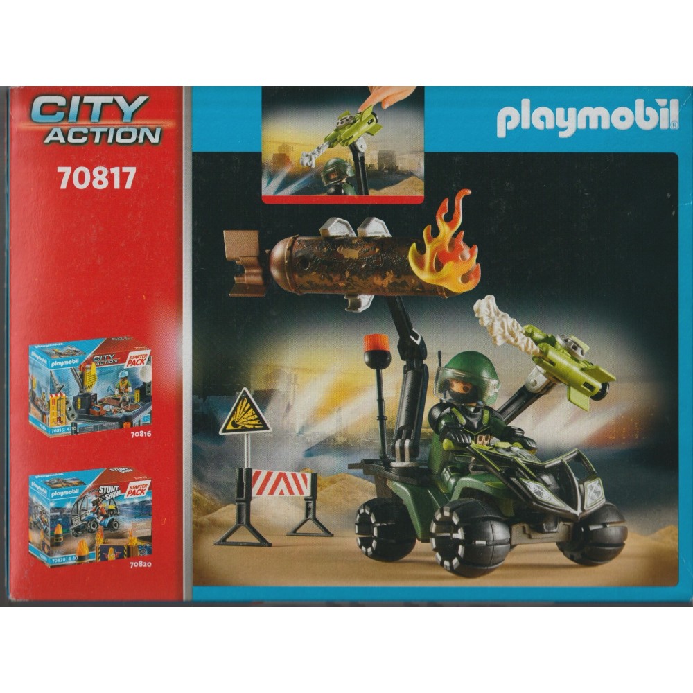 PLAYMOBIL CITY ACTION STARTER PACK 70817 POLICE HAZARD TRAINING