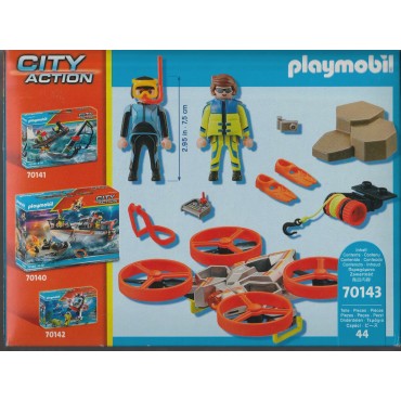 PLAYMOBIL CITY ACTION 70143 SEA RESCUE: DIVER RESCUE WITH DRONE