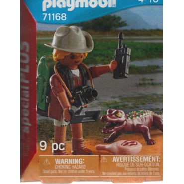 PLAYMOBIL SPECIAL PLUS FIGURE 71168 ESPLORATORE CON ALLIGATORE