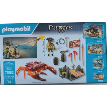 PLAYMOBIL PIRATES 71532 PIRATA E GRANCHIO GIGANTE - EPICA BATTAGLIA