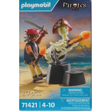 PLAYMOBIL PIRATES 71421 PIRATA CON CANNONE FIGURE