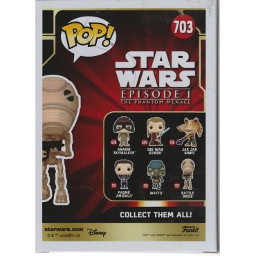 FUNKO POP! STAR WARS 703 bubble head BATTLE DROID