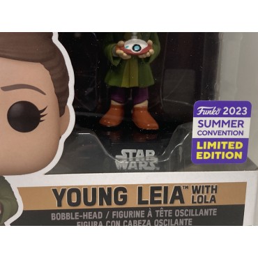 FUNKO POP! STAR WARS 659 special edition YOUNG LEIA WITH LOLA BOBBLEHEAD